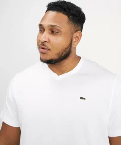 Lacoste T-shirt Basique - Blanc -Lacoste Soldes Magasin c33d6213b6dd46da9083b71d26284b4f