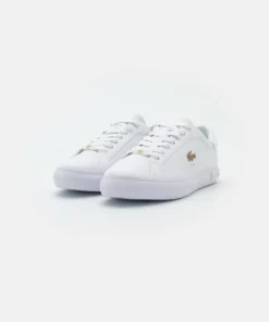 Lacoste POWER COURT - Baskets Basses - White/platinum -Lacoste Soldes Magasin c33df8e28bcd42e7af3d39fc2a3e2eab