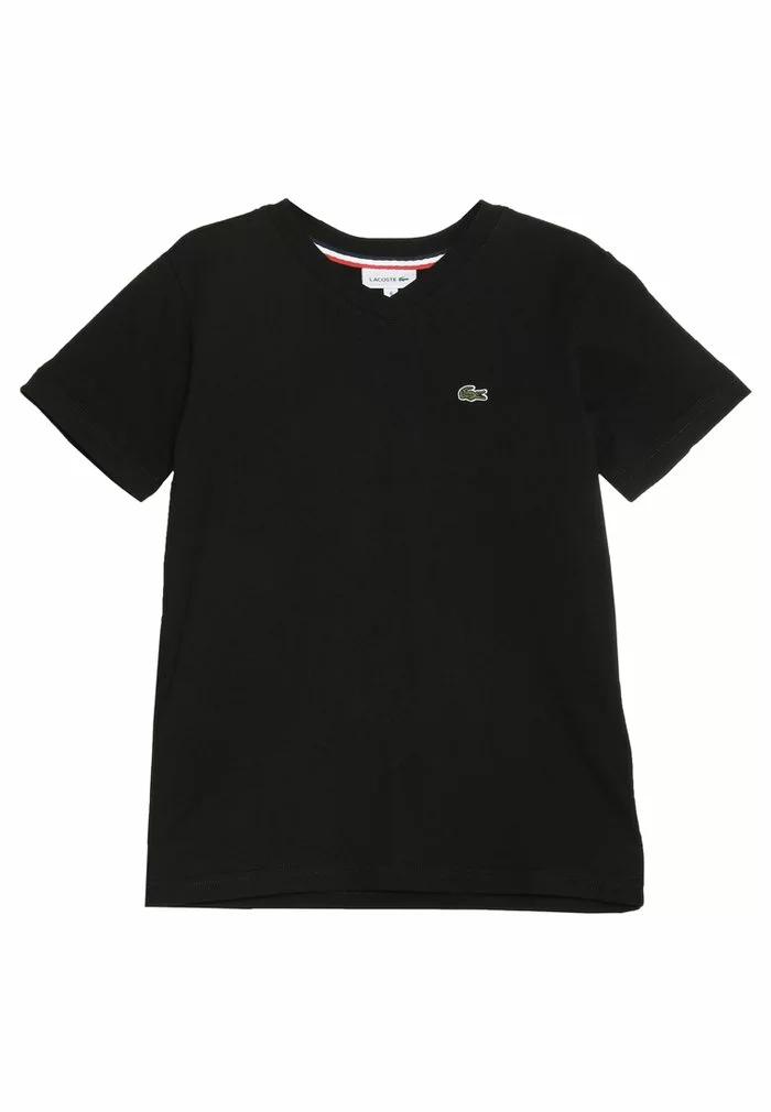 Lacoste BOY V-NECK TEE - T-shirt Basique - Noir 3 Lacoste BOY V-NECK TEE - T-shirt Basique - Noir – Image 3