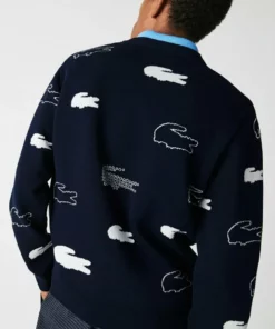 Lacoste Pullover - Bleu Marine Blanc -Lacoste Soldes Magasin c66ac393e45b408d91dd9fa290b8963d