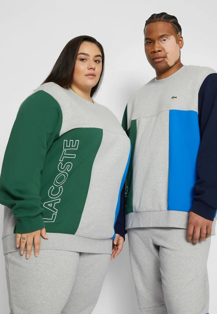 Lacoste PLUS UNISEX - Sweatshirt - Silver Chine/green-navy Blue Royal 4 Lacoste PLUS UNISEX - Sweatshirt - Silver Chine/green-navy Blue Royal – Image 4