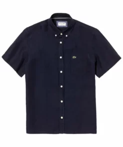 Lacoste MANCHES COURTES - Chemise - Bleu Marine -Lacoste Soldes Magasin c77467b5d55d43b5b829f1bdf91510f0
