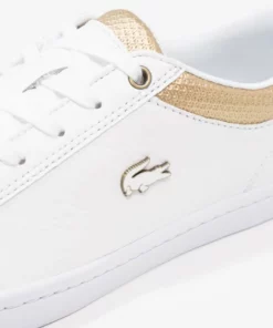 Lacoste STRAIGHTSET CAW - Baskets Basses - White/gold -Lacoste Soldes Magasin c8e2de95c81f43ca82bdb96366501a78