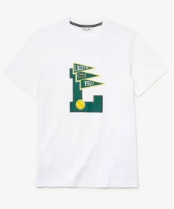 Lacoste T-shirt Imprimé - Blanc -Lacoste Soldes Magasin ca51f5ad8e6a414cbd2dd5b2c5f9b3fe