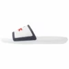 Lacoste CROCO SLIDE - Sandales De Bain - White/navy/red