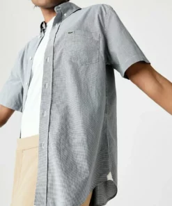 Lacoste Chemise - Blanc/bleu Marine -Lacoste Soldes Magasin cbd24a014d304ea6b16b682cf740d9be