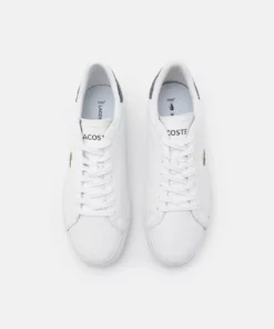 Lacoste POWERCOURT - Baskets Basses - White/dark Green -Lacoste Soldes Magasin cc6f4e4813d748b0b83bb1c2c99fc1fe