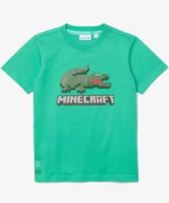 Lacoste MINECRAFT - T-shirt Imprimé - Vert -Lacoste Soldes Magasin cd79cab481f64ccead9613bd628ca42f