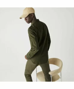 Lacoste Chemise - Vert Kaki/blanc -Lacoste Soldes Magasin d1f401625d2943c4a31c349f607c0dac
