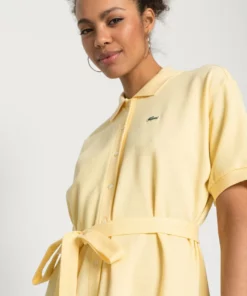 Lacoste Robe Chemise - Napolitan Yellow -Lacoste Soldes Magasin d26bd4e68b6a4e43b6e0c3ffeb754cfb