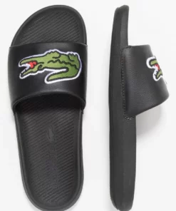 Lacoste CROCO SLIDE - Mules - Black/green -Lacoste Soldes Magasin d2984d8080494d19924df32fe91f9db1