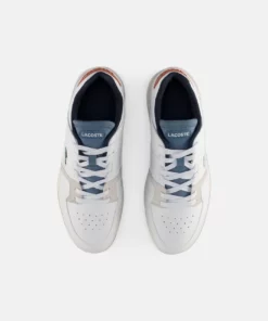 Lacoste COURT CAGE - Baskets Basses - Wht/blu -Lacoste Soldes Magasin d2b39f8bbaff426c908e4dc3541f07a2