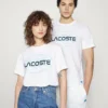 Lacoste EXCLUSIVE UNISEX GUEOE - T-shirt Imprimé - White