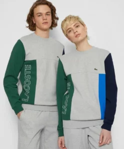 Lacoste UNISEX - Sweatshirt - Silver Chine/green/navy Blue/blue Royal