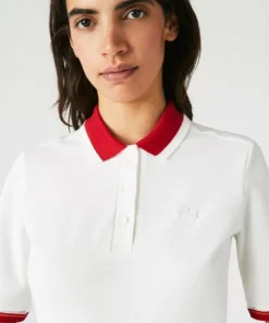 Lacoste KORTE MOUW - Polo - Blanc/blanc/rouge -Lacoste Soldes Magasin d709b241a2d74783b935815ff6e9a00c
