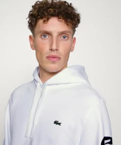 Lacoste Sweat à Capuche - Blanc -Lacoste Soldes Magasin d7778494ea0b413fb734925dbc7b5da8