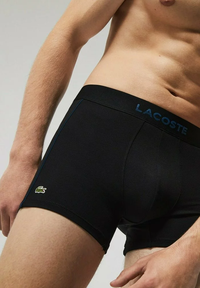 Lacoste CALECON HOMME - Shorty - Noir / Bleu 1 Lacoste CALECON HOMME - Shorty - Noir / Bleu