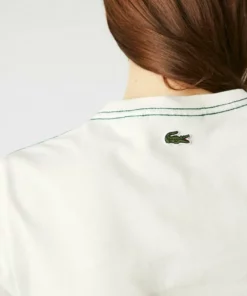 LACOSTE FEMME - T-shirt Imprimé - Blanc / Vert -Lacoste Soldes Magasin ddb64be633ed4413a84ae88e2cc8eb2b