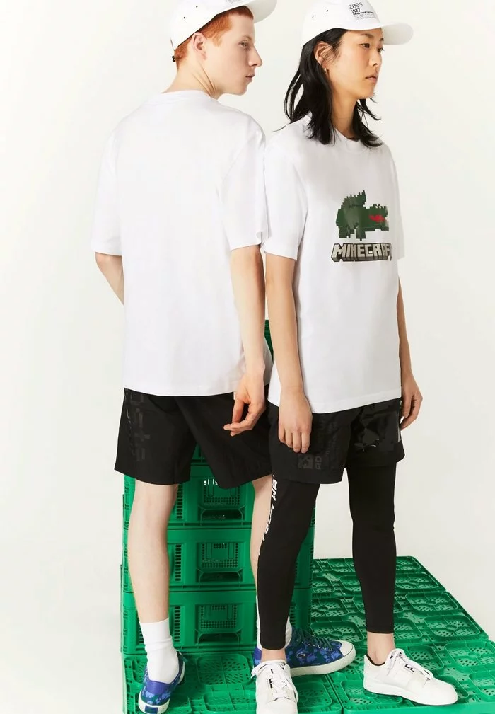 Lacoste MINECRAFT - T-shirt Imprimé - Blanc 2 Lacoste MINECRAFT - T-shirt Imprimé - Blanc – Image 2