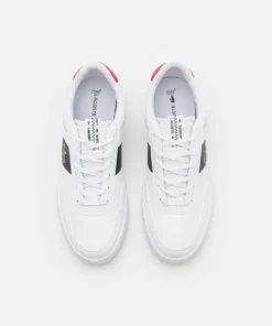 Lacoste COURT-MASTER - Baskets Basses - White/navy/red -Lacoste Soldes Magasin e0ee6ea66ad34f2d831bee4067571c17