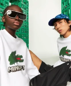 Lacoste MINECRAFT - Sweatshirt - Blanc -Lacoste Soldes Magasin e22aab9d3c244518b07b5e247c6427d7