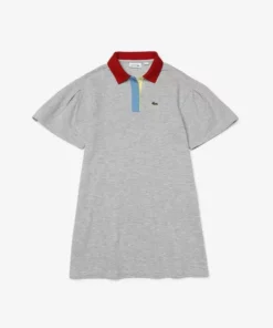 Lacoste Robe De Jour - Gris Chine / Blanc -Lacoste Soldes Magasin e2bcee98d2c94a5c9f88e8ace5c8c99f