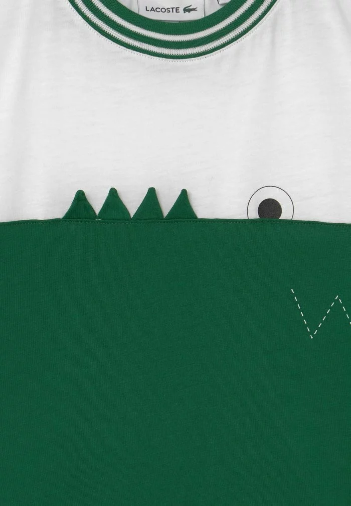 Lacoste T-shirt Imprimé - White/forest Green 3 Lacoste T-shirt Imprimé - White/forest Green – Image 3