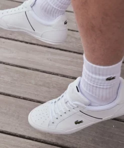 Lacoste CHAYMON - Baskets Basses - White/black -Lacoste Soldes Magasin e3dd39ed4b8944ba956a70a68f9d5261