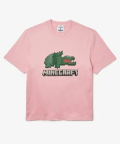 Lacoste MINECRAFT - T-shirt Imprimé - Rose