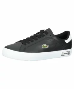 Lacoste Baskets Basses - Blk/wht -Lacoste Soldes Magasin e465946758624373af09bb7bcb834fec