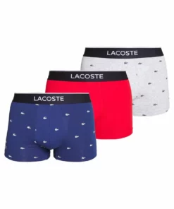 Lacoste 3 PACK - Shorty - Methylene/silver Chine/red -Lacoste Soldes Magasin e55380f5e2e040ffb6336ee86c6fb352