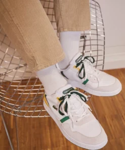 Lacoste Baskets Basses - White/green -Lacoste Soldes Magasin e5cd6fd5c79546c482100bf18911221c