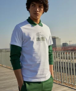 Lacoste T-shirt Imprimé - White -Lacoste Soldes Magasin e630be2dcfd14e41b95754267b24fc77
