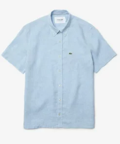 Lacoste MANCHES COURTES - Chemise - Bleu -Lacoste Soldes Magasin ea273866d3054ac5bc4cf6ef9c67d5fa