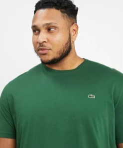 Lacoste T-shirt Basique - Vert -Lacoste Soldes Magasin ea3fa3236277453b86419217774d3fc0