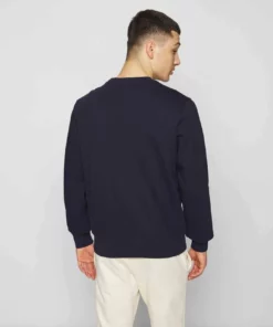 Lacoste Sweatshirt - Navy Blue -Lacoste Soldes Magasin eaeb6ef14549465fa7e33260380c6596