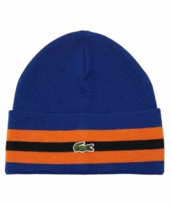 Lacoste UNISEX - Bonnet - Bleu / Orange / Bleu Marine