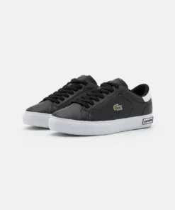 Lacoste POWERCOURT - Baskets Basses - Black/white -Lacoste Soldes Magasin ee55cd5e455544a9b0a5c1333d0d13ce