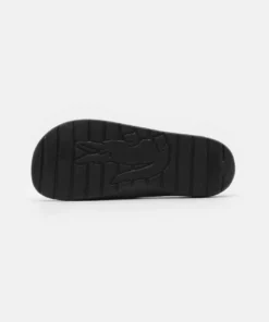 Lacoste CROCO - Sandales De Bain - Black/white -Lacoste Soldes Magasin f058504c02734ed1ab3e0511a52ea996
