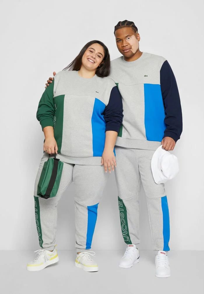 Lacoste PLUS UNISEX - Sweatshirt - Silver Chine/green-navy Blue Royal 2 Lacoste PLUS UNISEX - Sweatshirt - Silver Chine/green-navy Blue Royal – Image 2