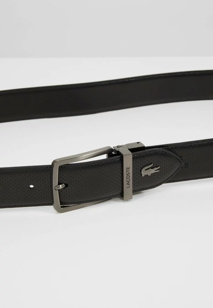 Lacoste REVERSIBLE CURVED STITCHED EDGES - Ceinture - Black 6 Lacoste REVERSIBLE CURVED STITCHED EDGES - Ceinture - Black – Image 6