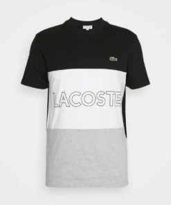 Lacoste T-shirt Imprimé - Black/white/grey -Lacoste Soldes Magasin f3a6688a311744bcaa9669976234c94e