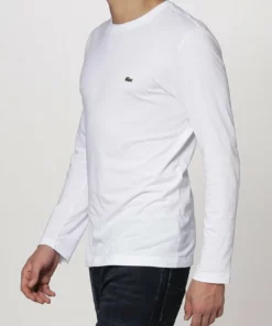 Lacoste T-shirt à Manches Longues - Weiß -Lacoste Soldes Magasin f4001cd2d7a8455e962bde452cc21bdf