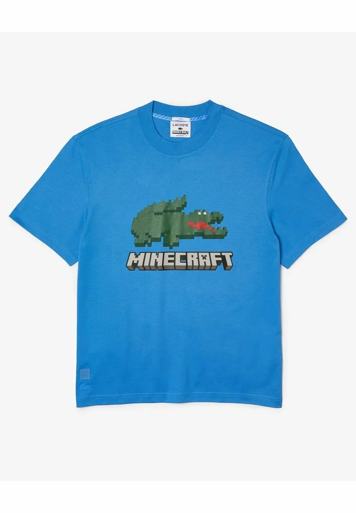 Lacoste MINECRAFT - T-shirt Imprimé - Bleu 4 Lacoste MINECRAFT - T-shirt Imprimé - Bleu – Image 4