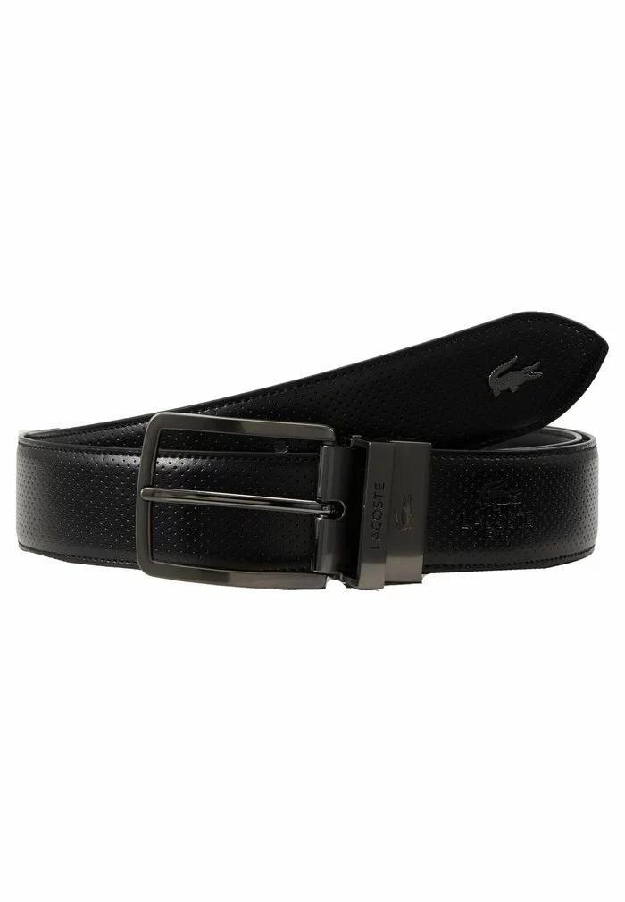 Lacoste REVERSIBLE CURVED STITCHED EDGES - Ceinture - Black 5 Lacoste REVERSIBLE CURVED STITCHED EDGES - Ceinture - Black – Image 5