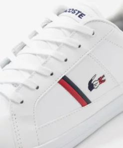 Lacoste EUROPA - Baskets Basses - White/navy/red -Lacoste Soldes Magasin f64197e7f48b4f6e9401fe3c0b720d2a