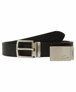Lacoste REVERSIBLE CURVED BOX - Ceinture - Black/dark Brown -Lacoste Soldes Magasin f9928a493a104bd2ad5ee47baec95e8b