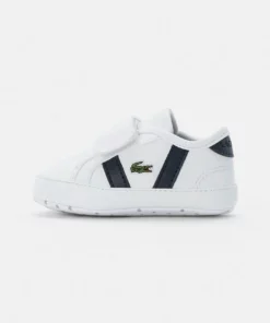 Lacoste SIDELINE CRIB CUB - Chaussons Pour Bébé - White/navy