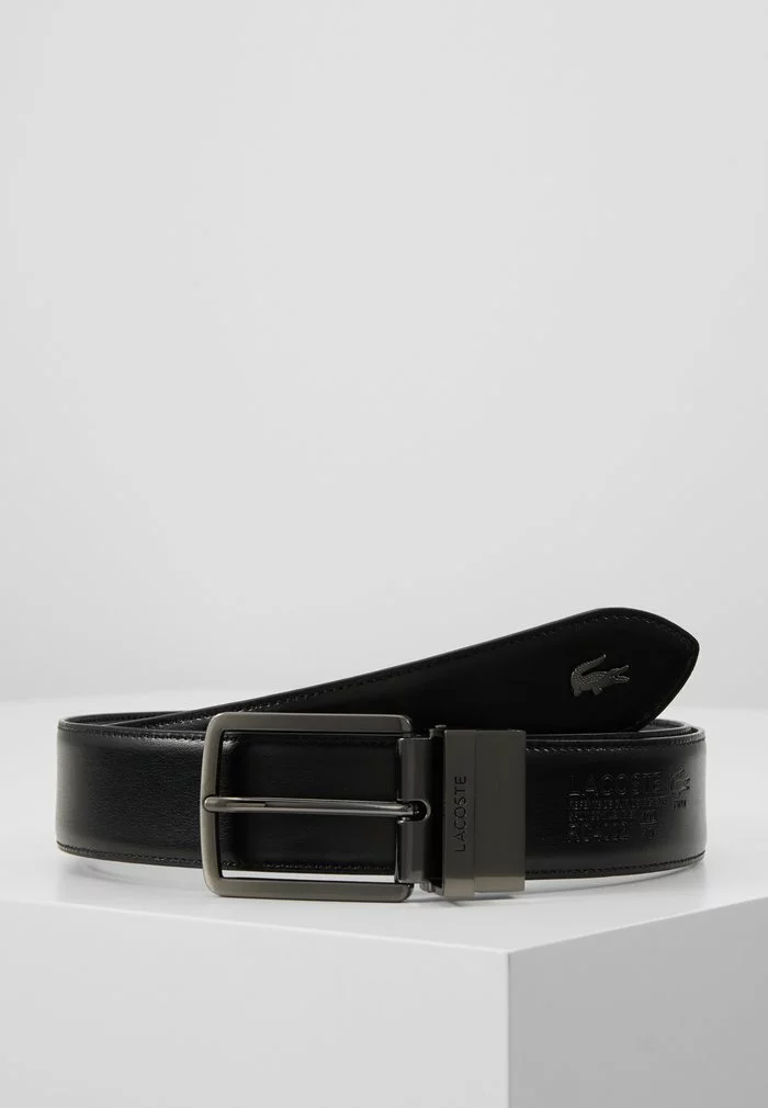 Lacoste REVERSIBLE CURVED STITCHED EDGES - Ceinture - Black 4 Lacoste REVERSIBLE CURVED STITCHED EDGES - Ceinture - Black – Image 4