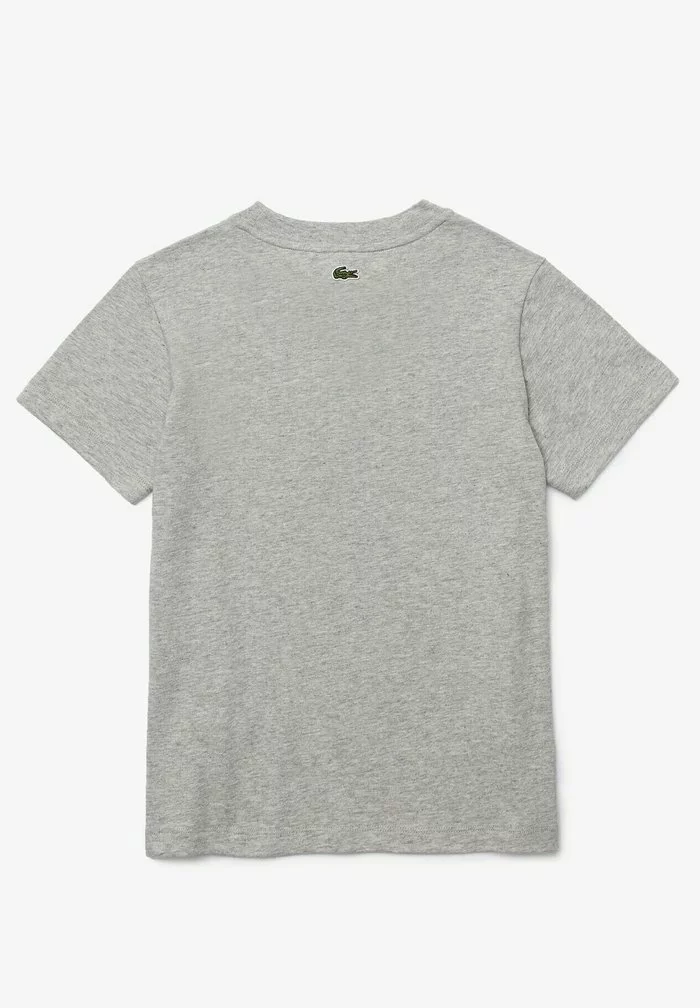 Lacoste TEE TURTLE NECK LOGO UNISEX - T-shirt Imprimé - Gris Chine / Blanc 2 Lacoste TEE TURTLE NECK LOGO UNISEX - T-shirt Imprimé - Gris Chine / Blanc – Image 2